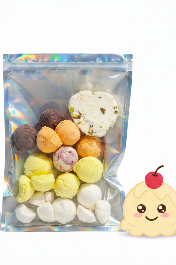 Mix balls with Arabic ice-cream