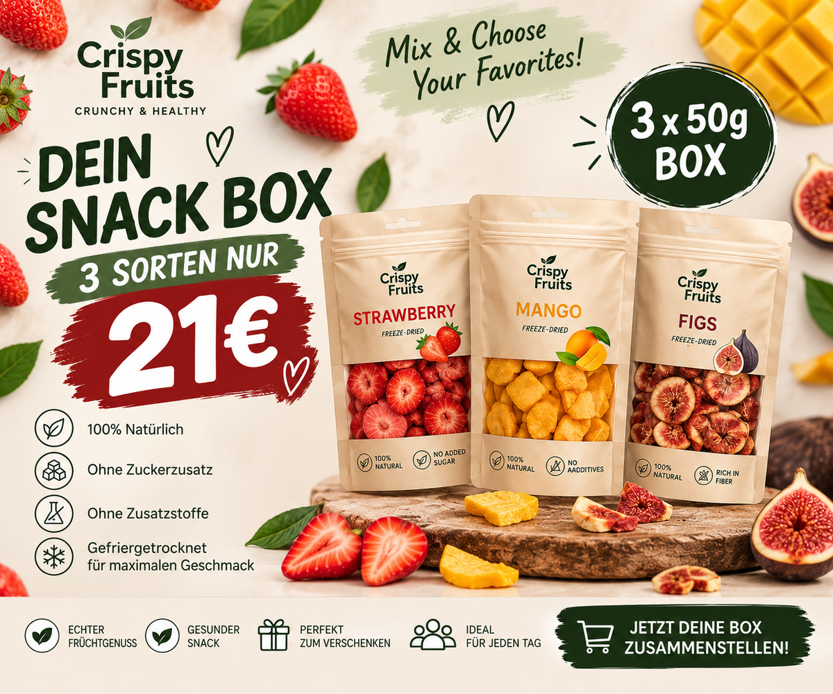Crispy Fruits 3er Mix Box – 3 Sorten à 50g für 21€