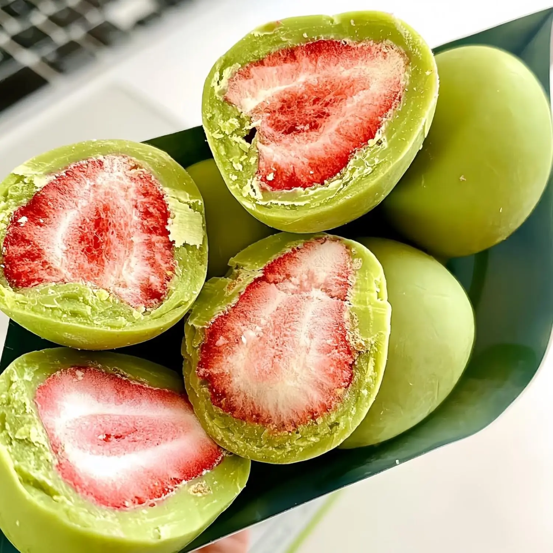 Crispy freeze-dried Matcha Strawberry