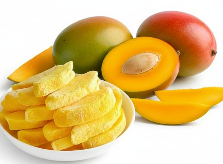 Crispy, freeze-dried mango, with no added sugar.