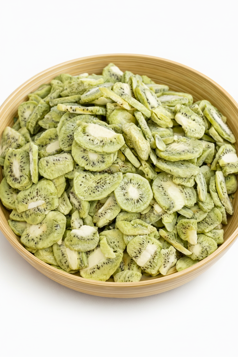 Crispy freeze-dried kiwi with no added sugar